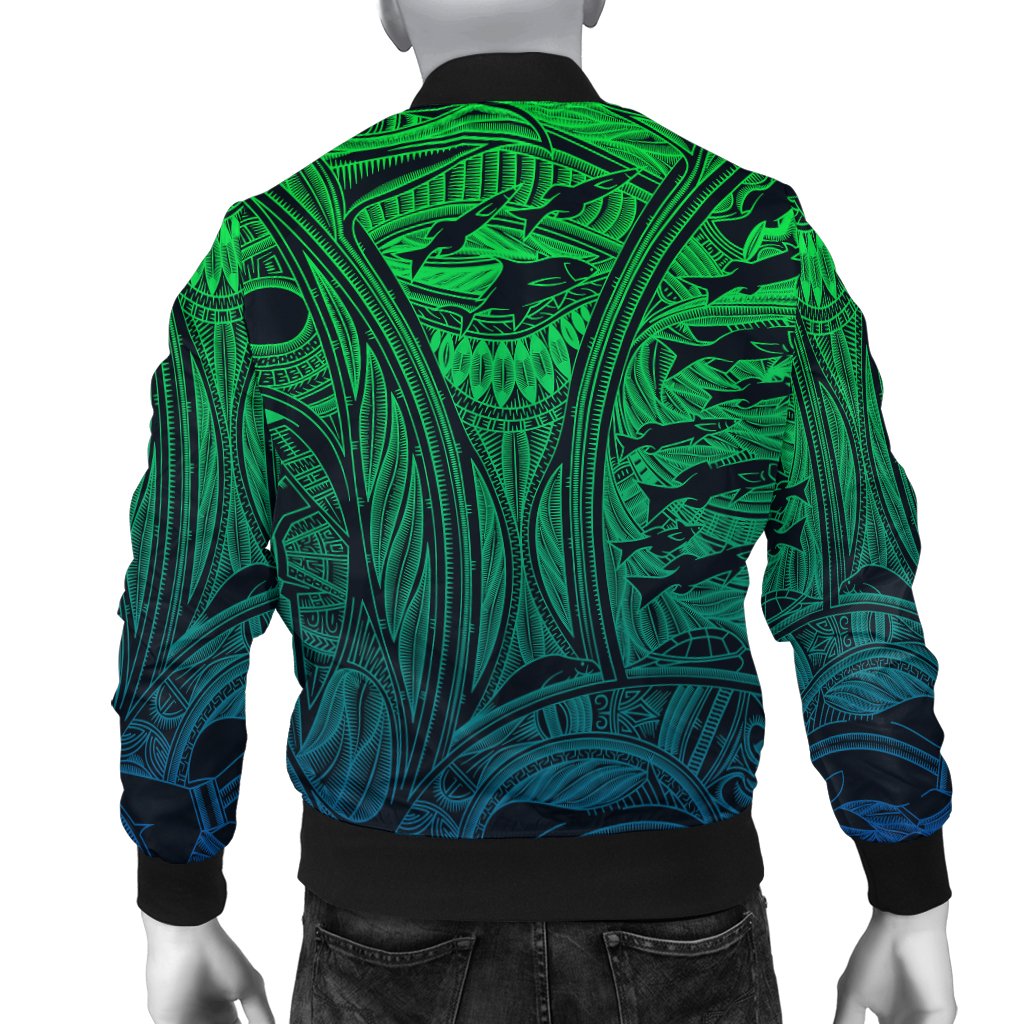 Torres Strait Islanders Men's Bomber Jacket - Ocean Art - Vibe Hoodie Shop