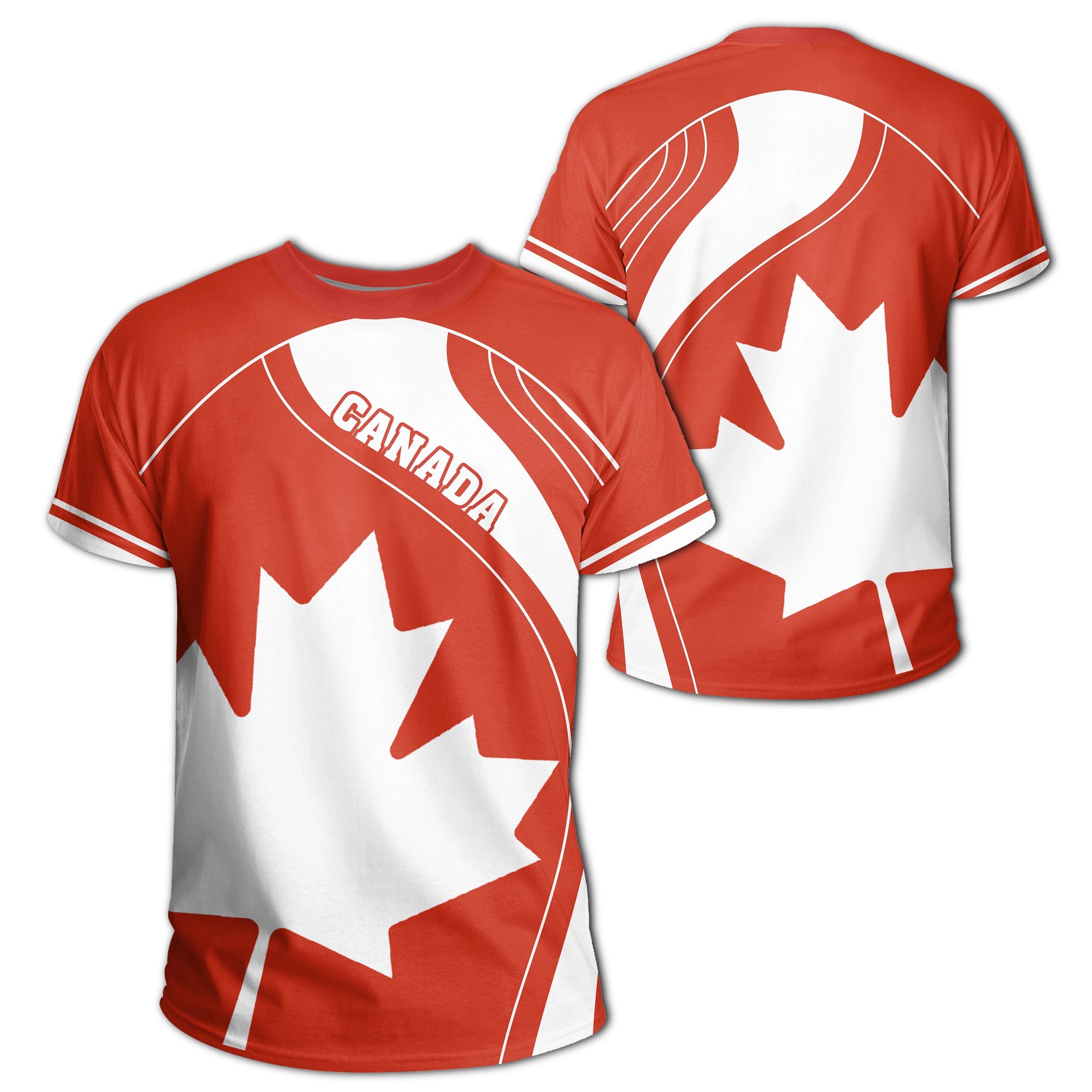 Canada Maple Leaf T shirt - Bow Style - Vibe Hoodie Shop