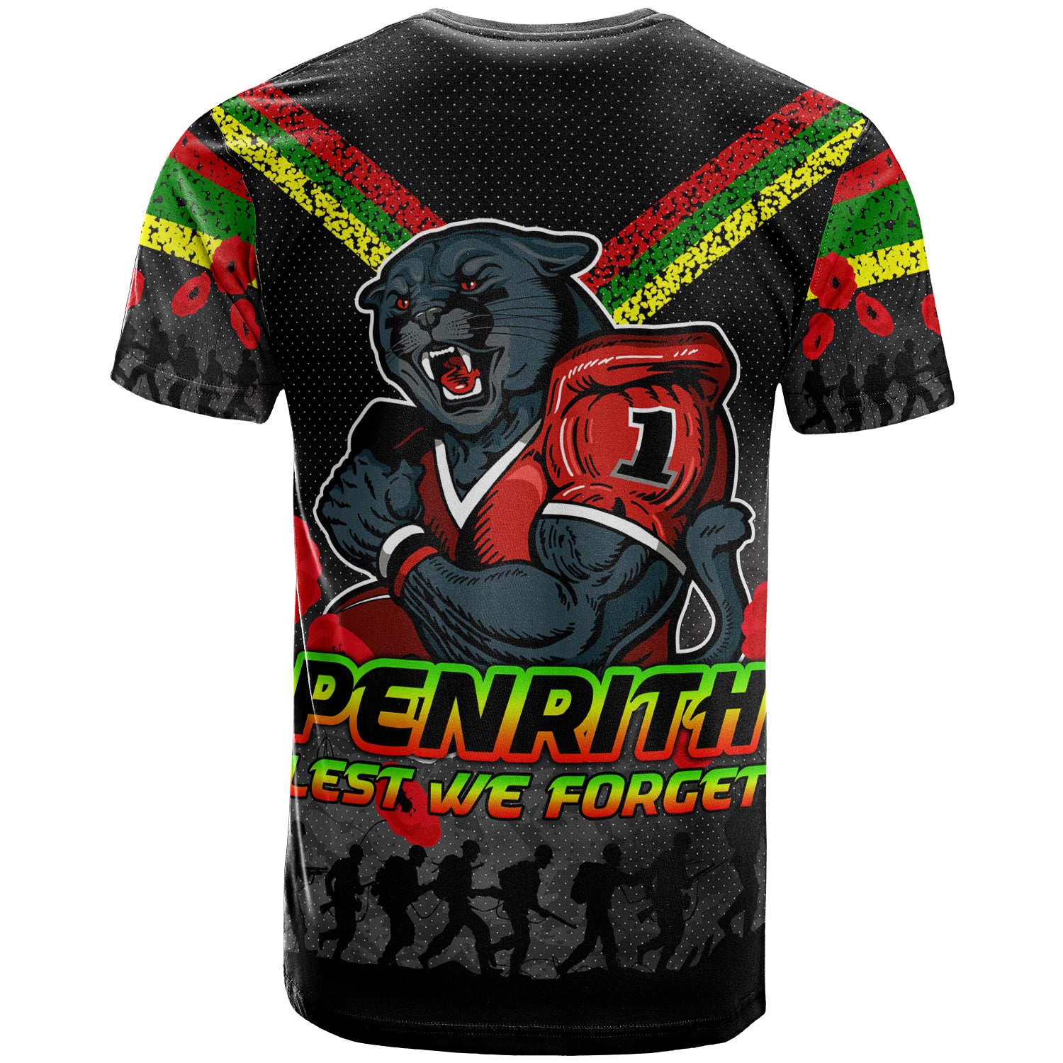 Australia Penrith Anzac T-shirt - Custom Lest We Forget T-shirt - Vibe Hoodie Shop