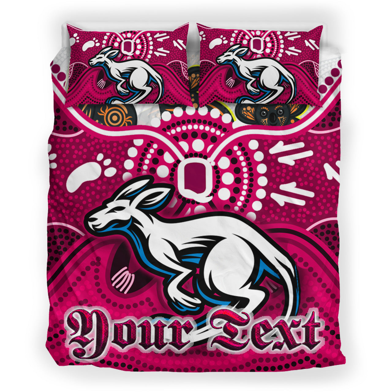 Maroons Rugby Aboriginal Custom Bedding Set - The Cane Toads With Indigenous Koala RLT13 - Vibe Hoodie Shop