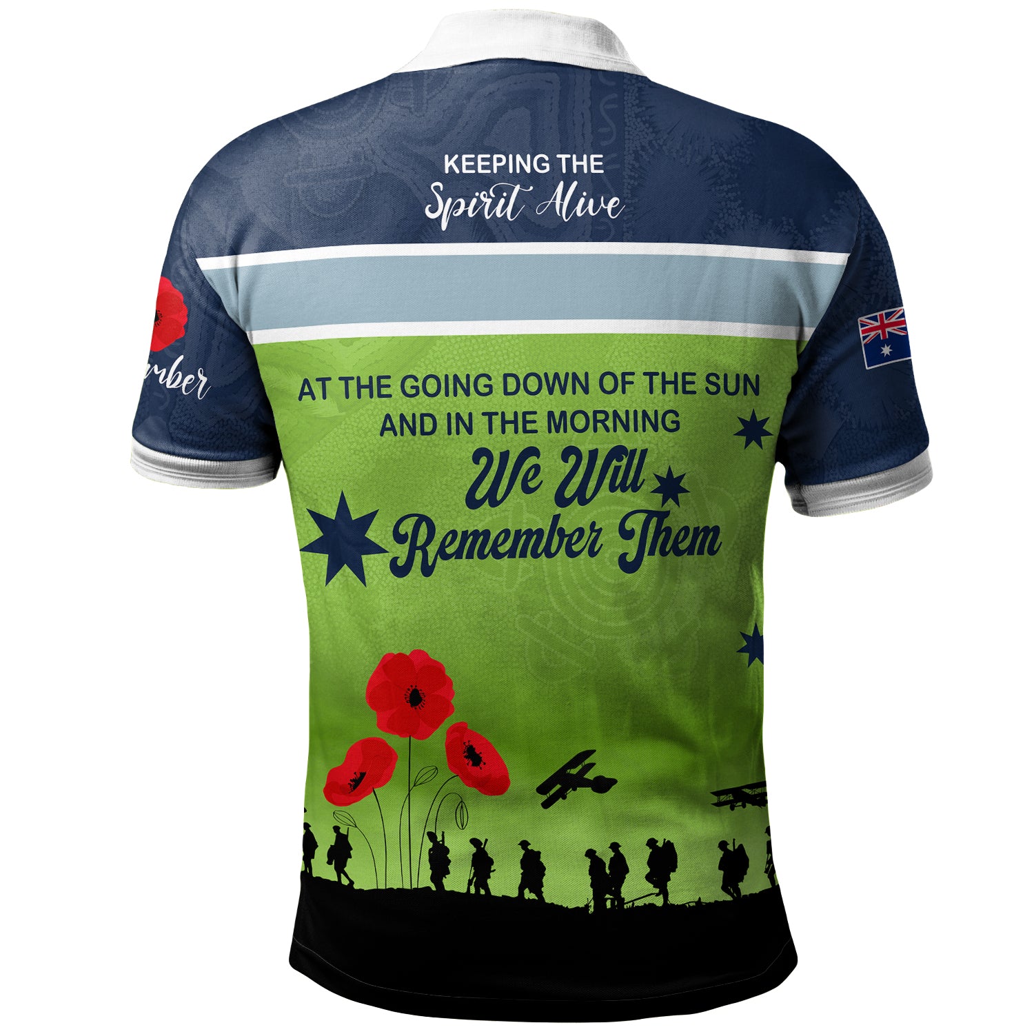 Australia Canberra Anzac Custom Polo Shirt - Keeping the Spirit Alive Polo Shirt - Vibe Hoodie Shop