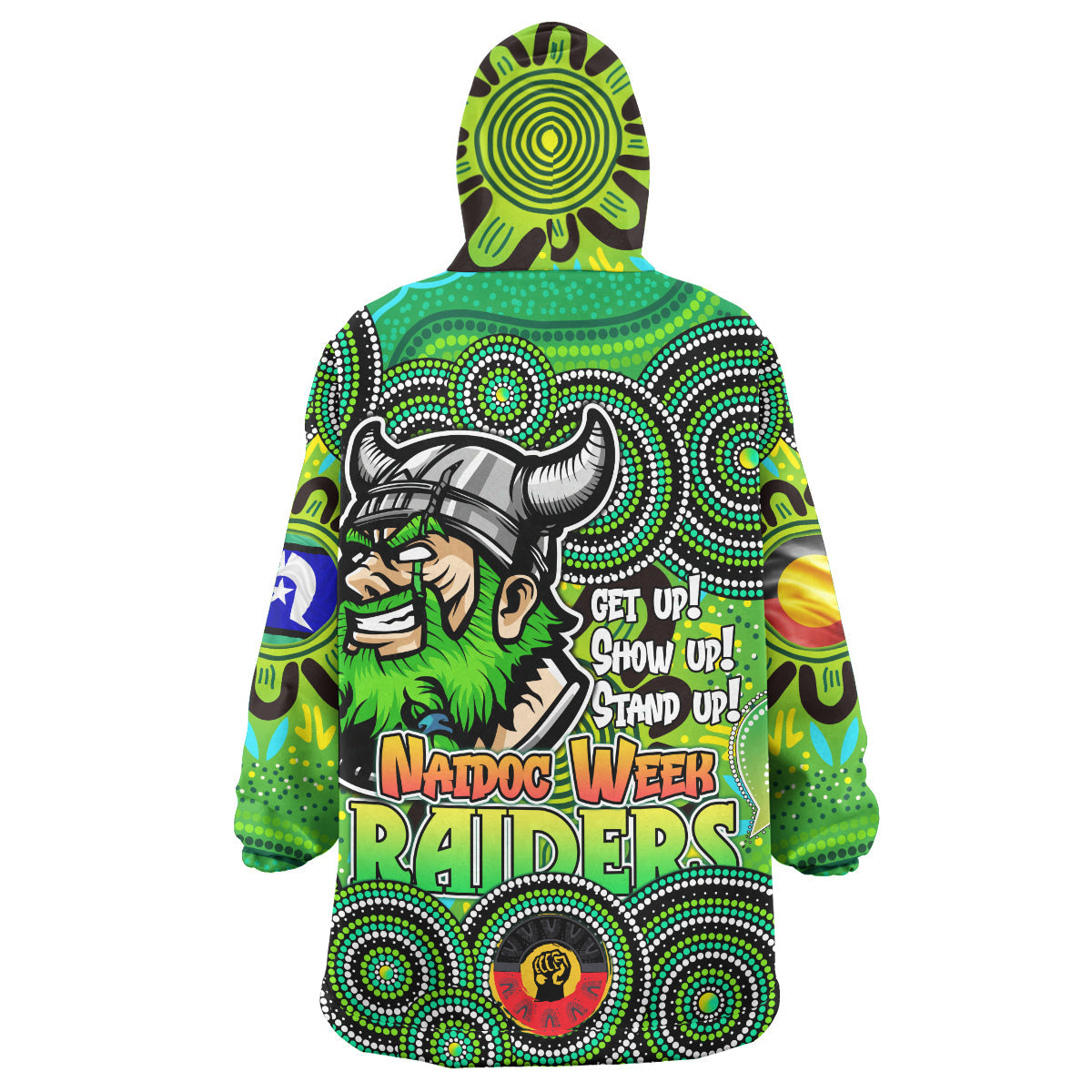 Raiders Rugby Snug Hoodie - Custom Naidoc Week Super Raiders Wearable Blanket Hoodie RLT14 - Vibe Hoodie Shop