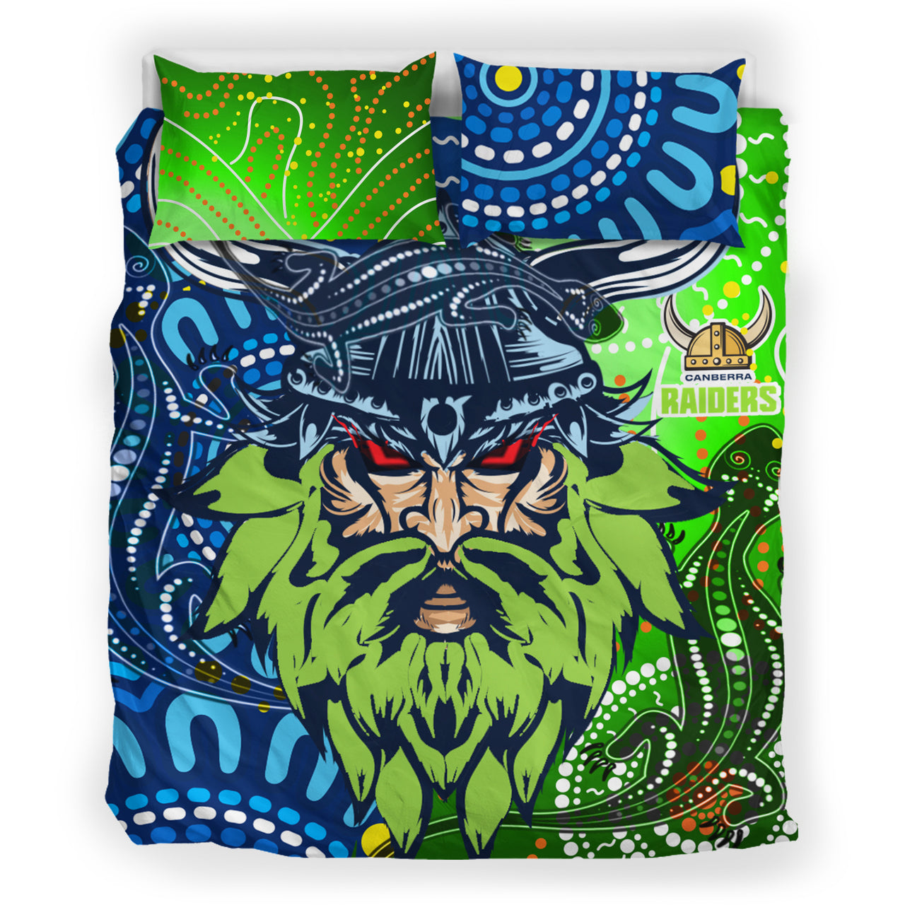Raiders Rugby Custom Aboriginal Bedding Set - The Indigenous Raiders Power RLT13 - Vibe Hoodie Shop
