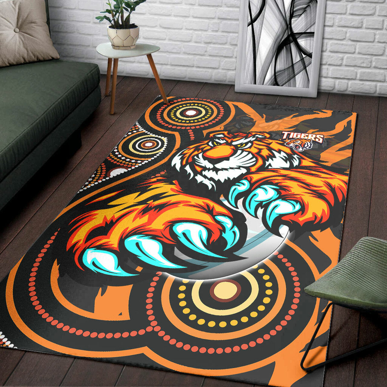 Tigers Rugby Custom Indigenous Area Rug - This is My Jungle Aboriginal Style RLT12 - Vibe Hoodie Shop