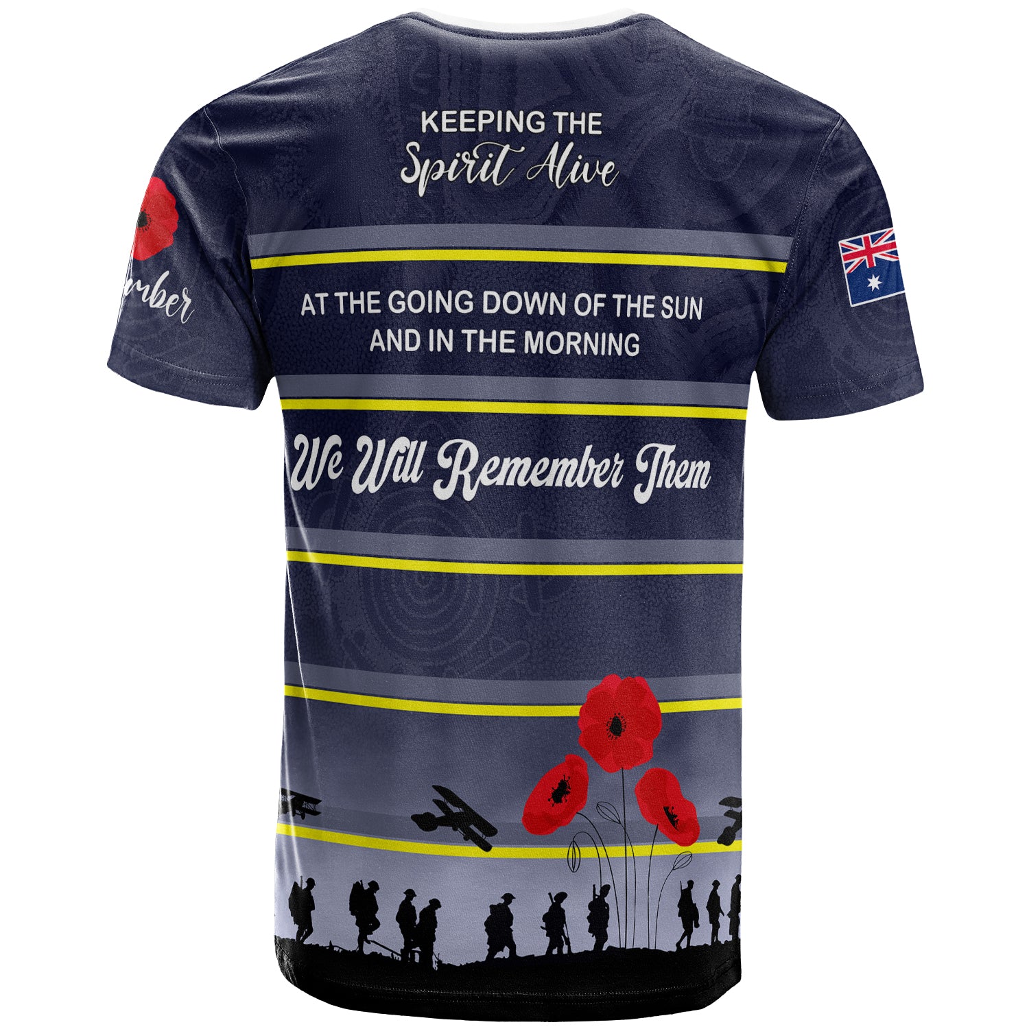 Australia North Queensland Anzac Custom T-shirt - Keeping the Spirit Alive T-shirt - Vibe Hoodie Shop