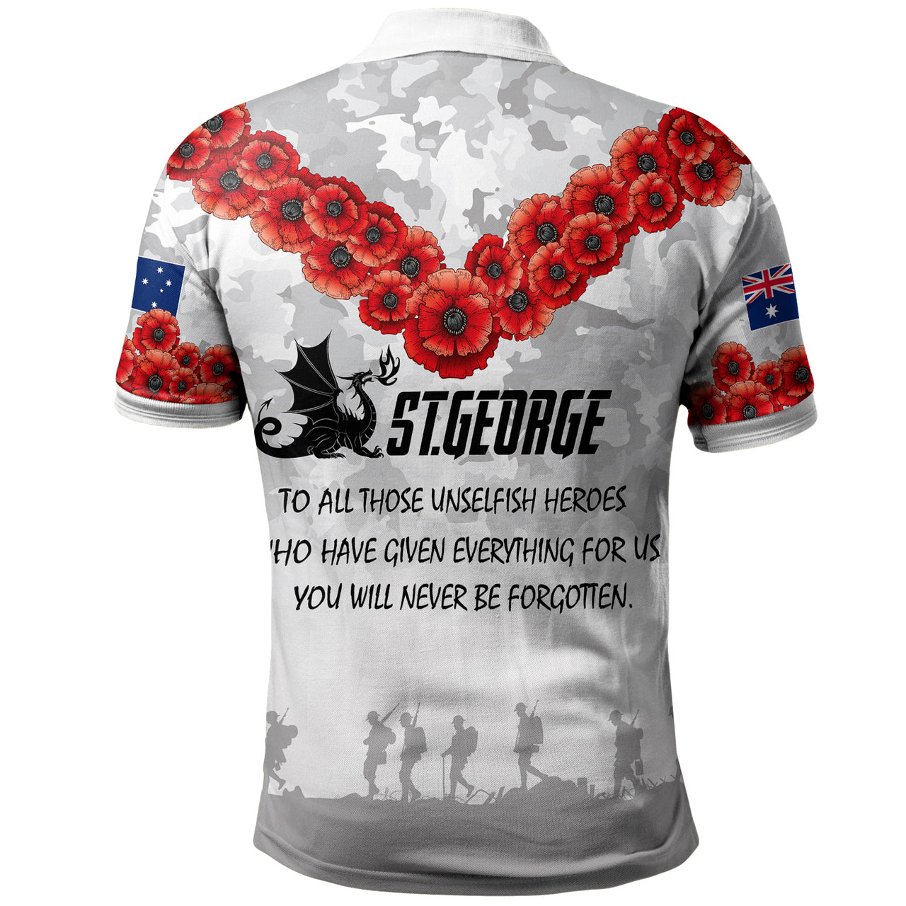 St.George Rugby Polo Shirt - Custom ANZAC St.George Polo Shirt RLT13 - Vibe Hoodie Shop