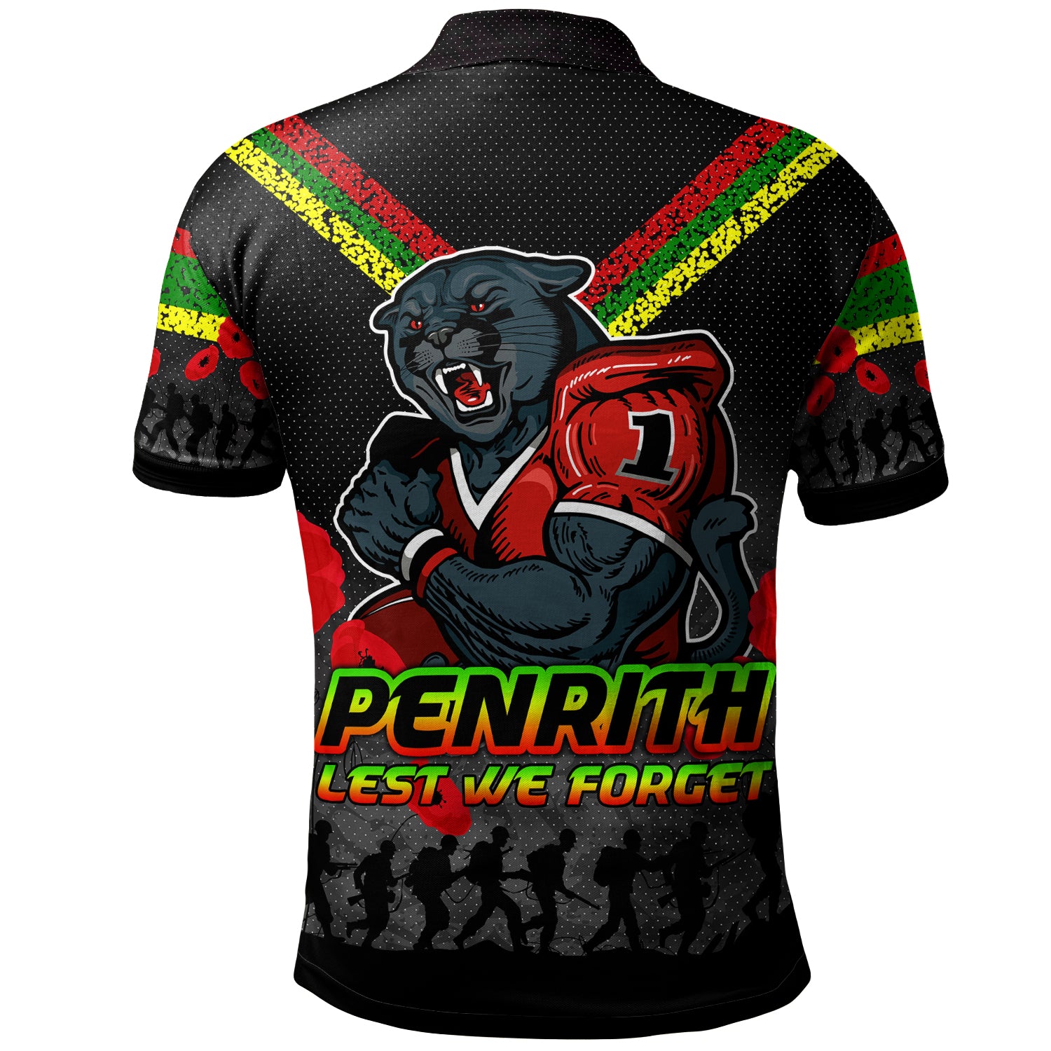 Australia Penrith Anzac Polo Shirt - Custom Lest We Forget Polo Shirt - Vibe Hoodie Shop