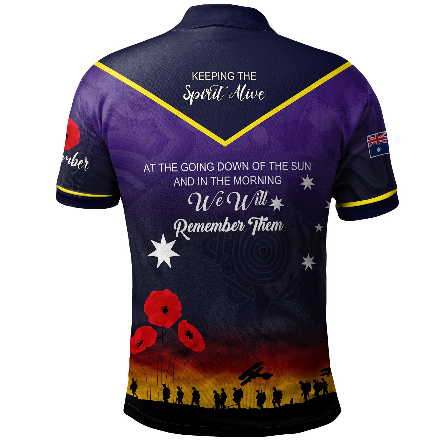 Australia Melbourne Anzac Custom Polo Shirt - Keeping the Spirit Alive Polo Shirt - Vibe Hoodie Shop