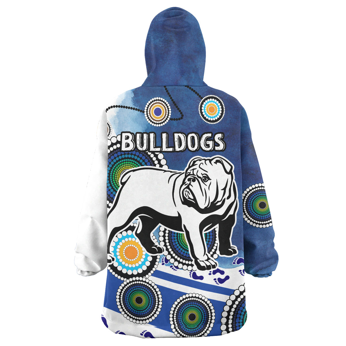 Bulldogs Rugby Snug Hoodie - Indigenous Bulldogs Wearable Blanket Hoodie RLT14 - Vibe Hoodie Shop