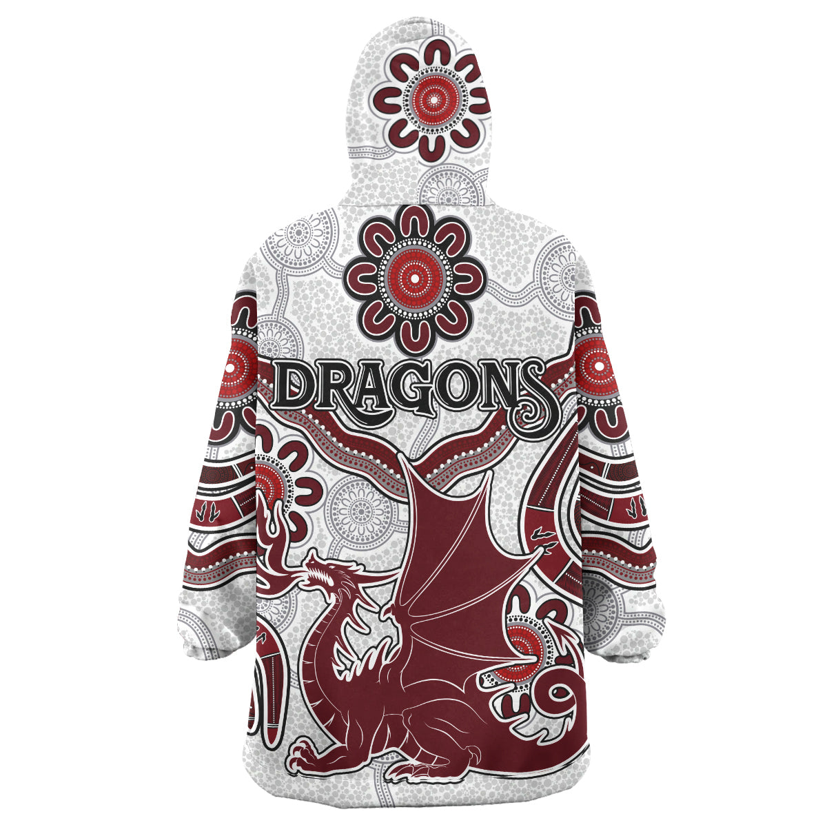 St.George Rugby Snug Hoodie - Custom Aboriginal St. George Wearable Blanket Hoodie RLT14 - Vibe Hoodie Shop