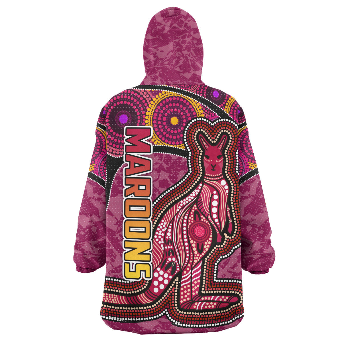 Maroons Rugby Snug Hoodie - Custom Maroons Kangaroo Wearable Blanket Hoodie RLT14 - Vibe Hoodie Shop