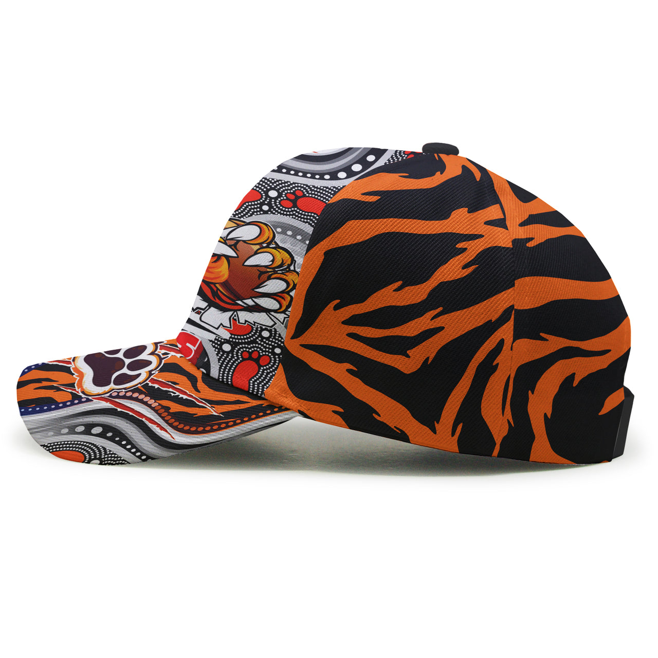 Tigers Rugby Custom Aboriginal Cap - Super Indigenous Tigers Scratch Style RLT13 - Vibe Hoodie Shop