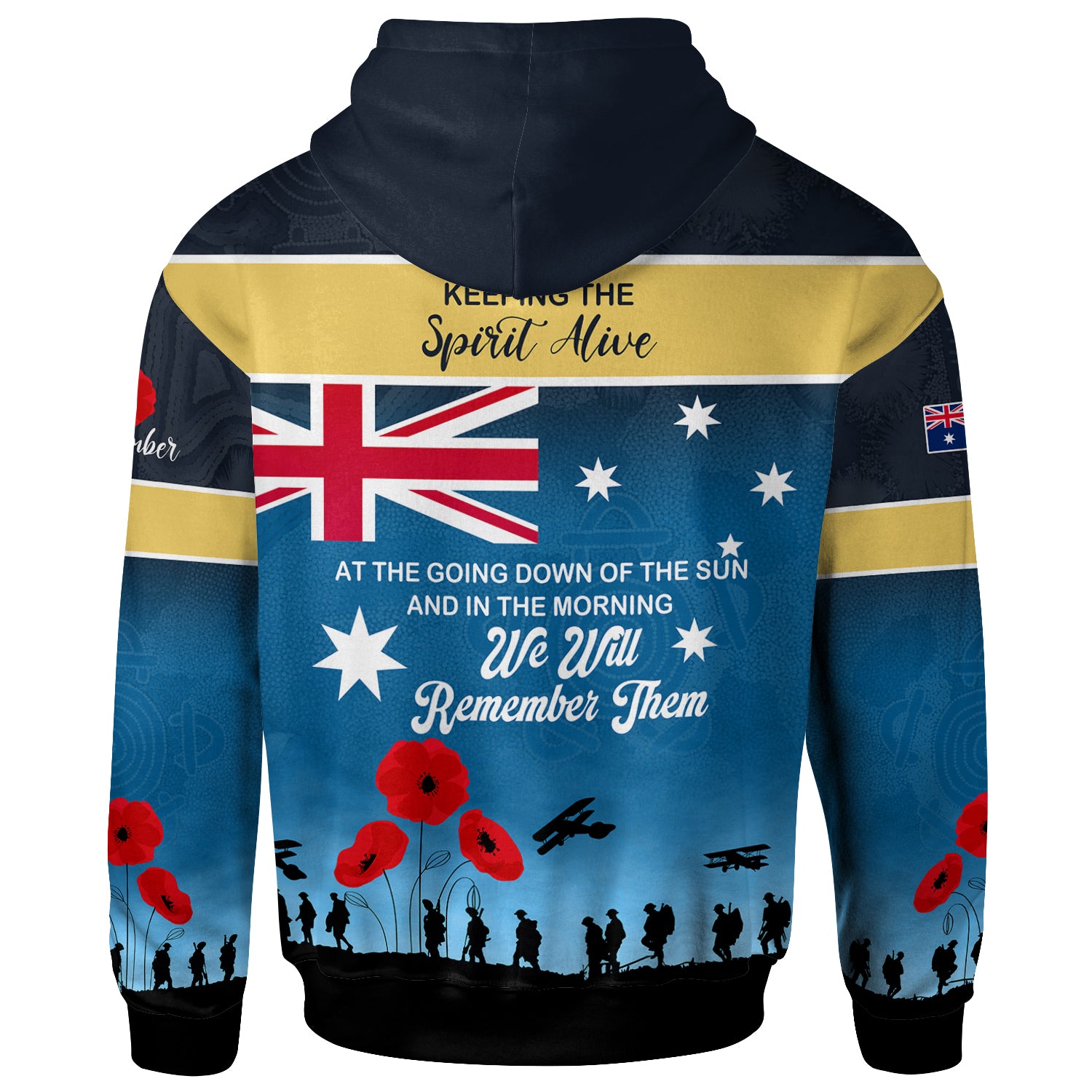 Australia Gold Coast Anzac Custom Hoodie - Keeping the Spirit Alive Hoodie - Vibe Hoodie Shop