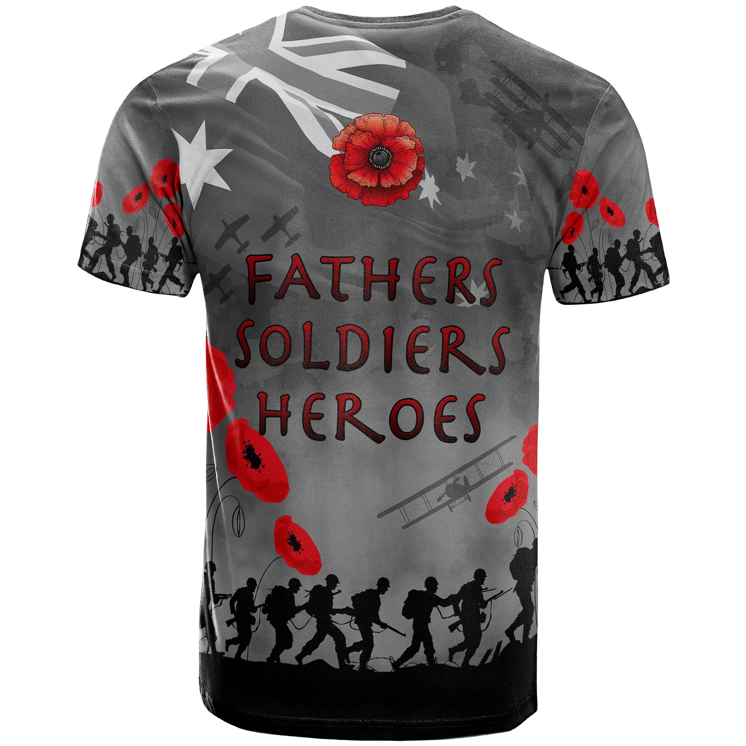 Australia Anzac T-shirt - Custom Anzac Fathers Soldiers Heroes T-shirt - Vibe Hoodie Shop