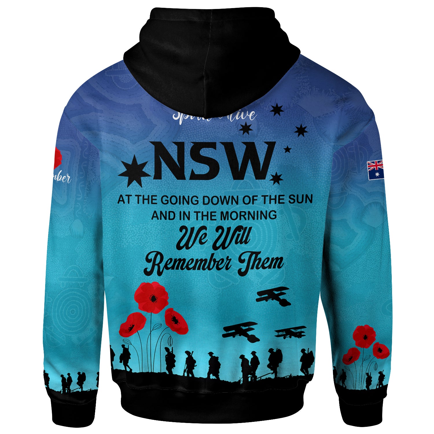 Australia New South Wales Anzac Custom Hoodie - Keeping the Spirit Alive Hoodie - Vibe Hoodie Shop