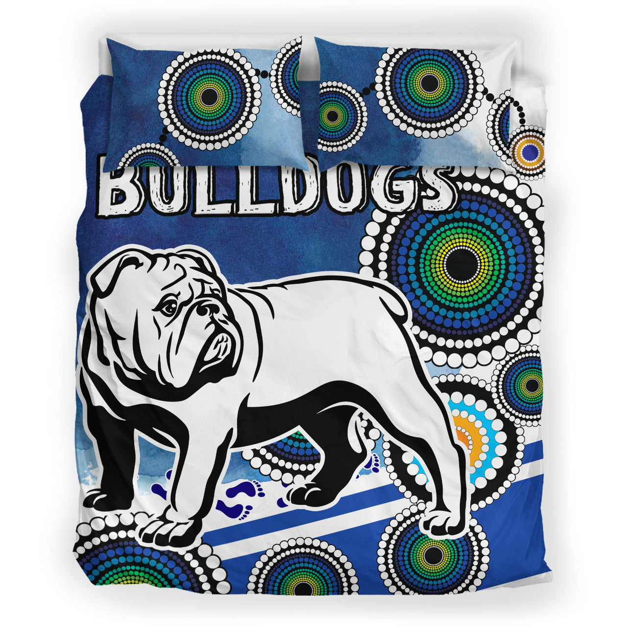 Bulldogs Rugby Bedding Set - Custom Indigenous Bulldogs Bedding Set RLT13 - Vibe Hoodie Shop