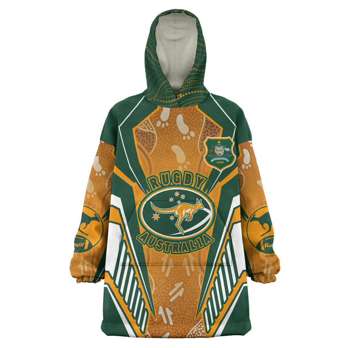 Wallabies Rugby Championship Snug Hoodie - Custom Wallabies Super Squad Sport Style Aboriginal Wearable Blanket Hoodie - Vibe Hoodie Shop
