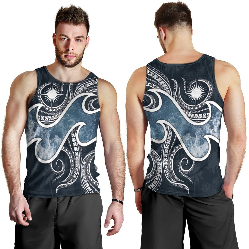 Marshall Islands Polynesian Men's Tank Top - Ocean Style - Vibe Hoodie Shop