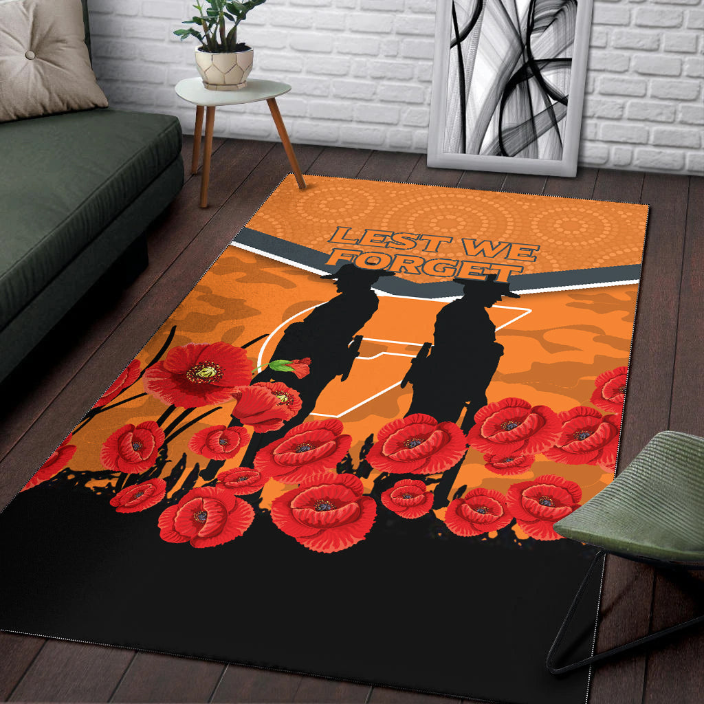 Giants ANZAC Day Area Rug - Indigenous Art - - Vibe Hoodie Shop