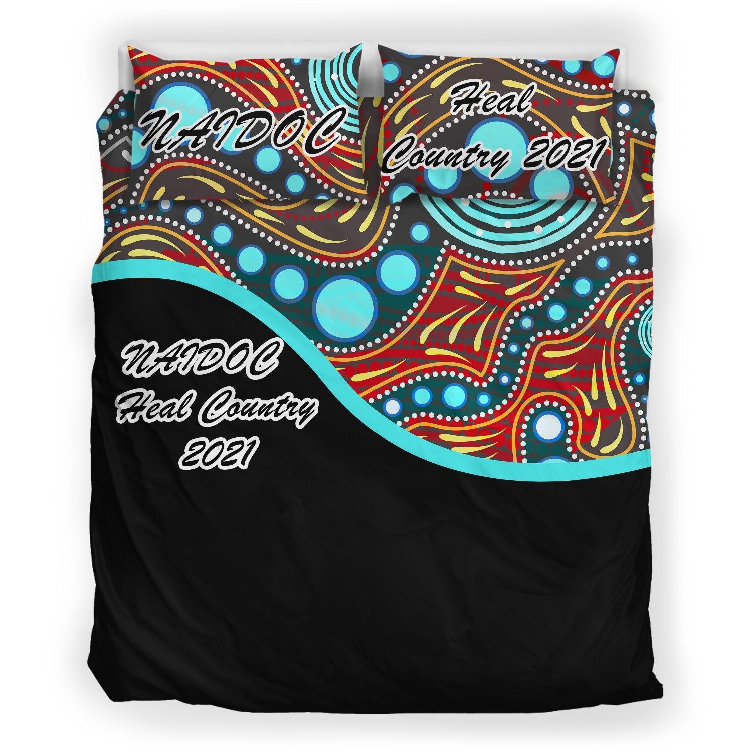 NAIDOC 2021 Bedding Set - Heal Country - Vibe Hoodie Shop