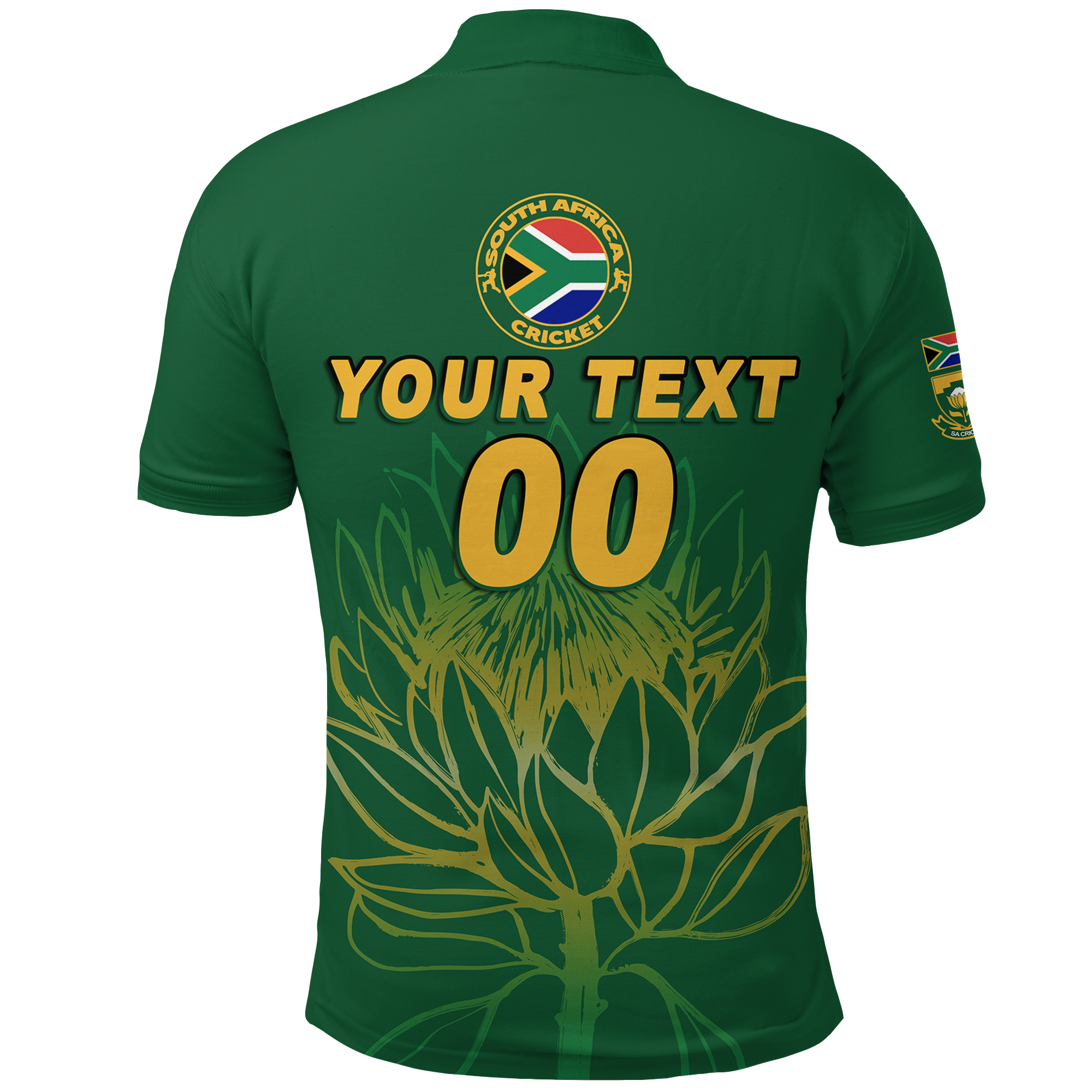 (Custom Personalised) South Africa Cricket Proteas Pride Polo Shirt - - Vibe Hoodie Shop