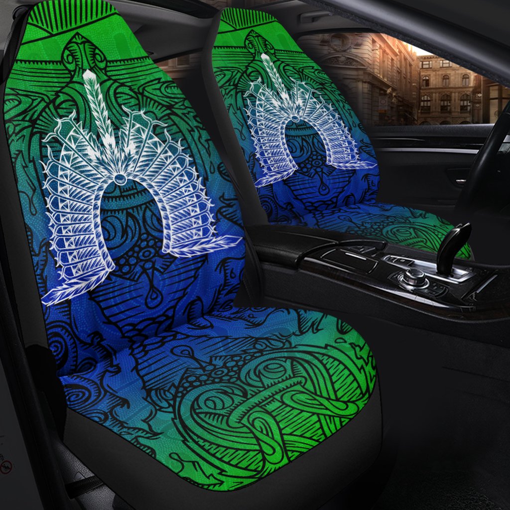 Torres Strait Islanders Car Seat Covers - Turtle and Dhari Mask - Vibe Hoodie Shop