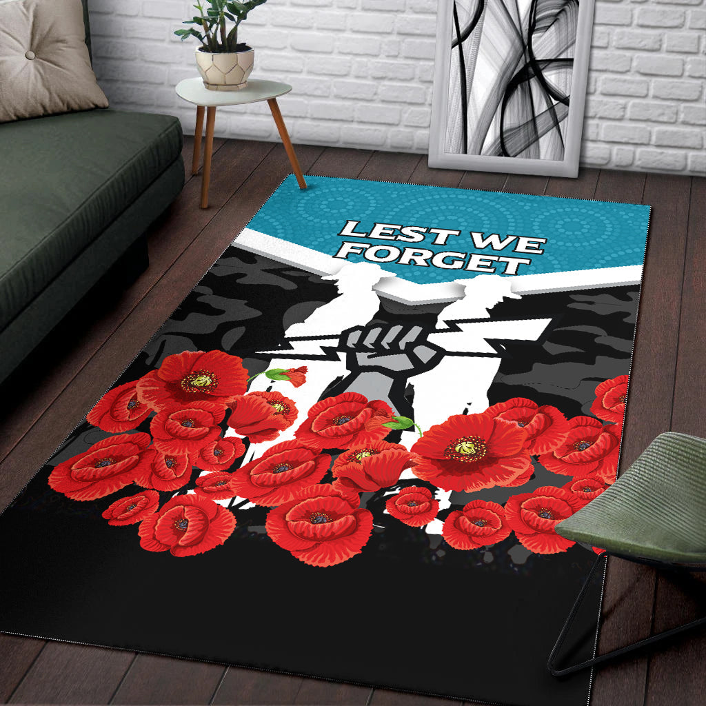 Port Adelaide Power ANZAC Day Indigenous Art Area Rug - - Vibe Hoodie Shop