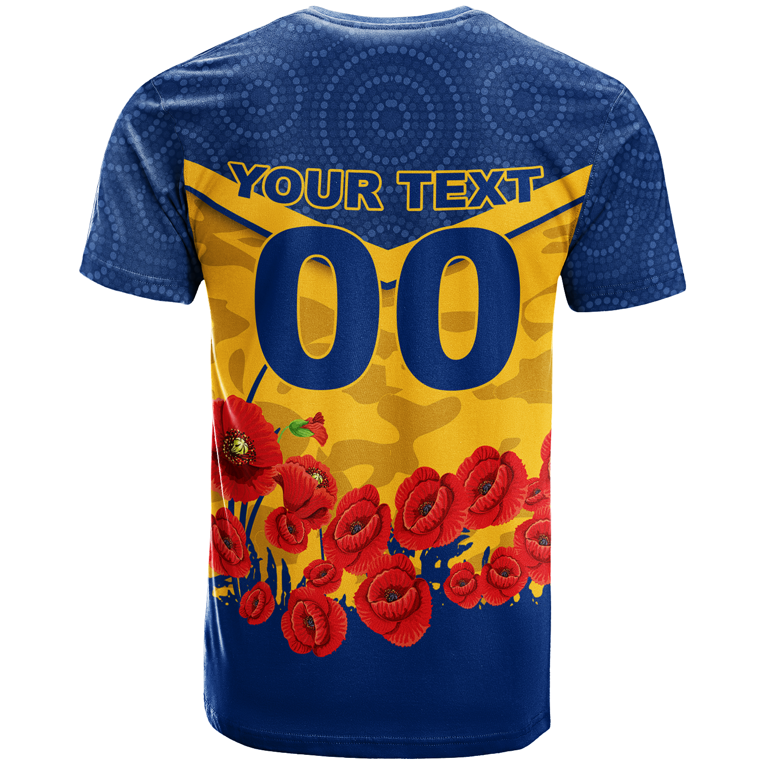 (Custom Personalised) Eels ANZAC Day T shirt - Indigenous Art - - Vibe Hoodie Shop