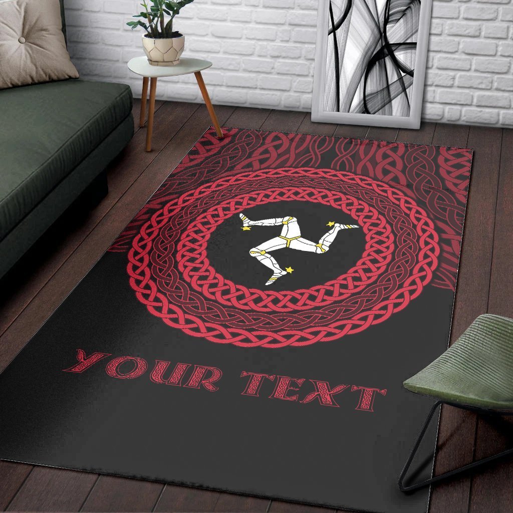 Isle of Man Celtic Personalised Area Rug - Legend of Isle of Man - Vibe Hoodie Shop