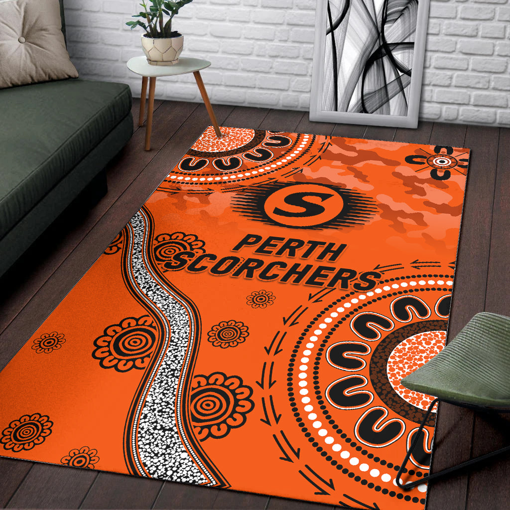 Perth Scorchers ANZAC Day Aboriginal Area Rug - - Vibe Hoodie Shop