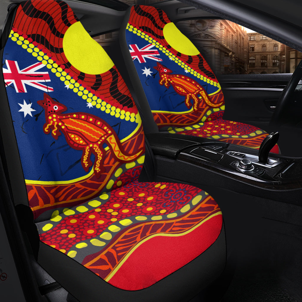 Australia Day Indigenous Art Car Seat Covers - - Vibe Hoodie Shop