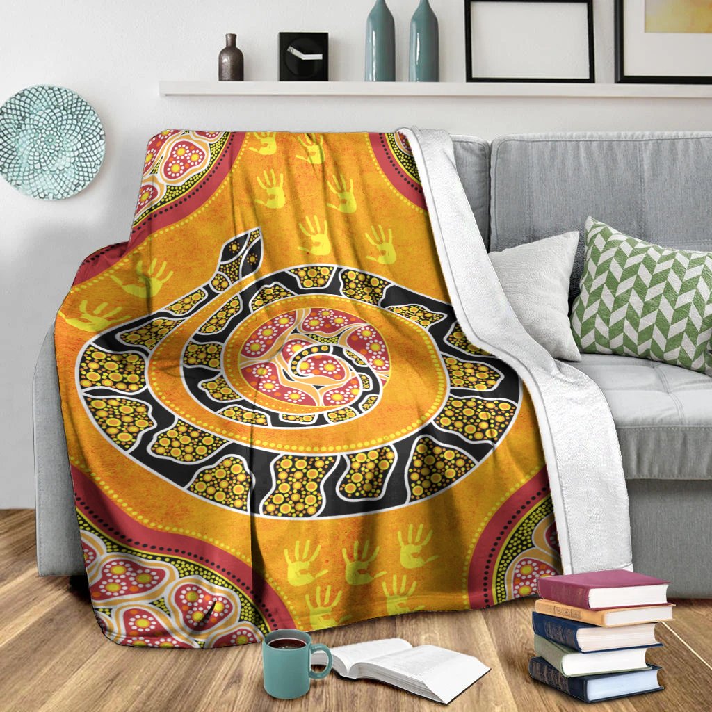 Blanket - Aboriginal Unique Style Snake Orange Color 2021 - Vibe Hoodie Shop