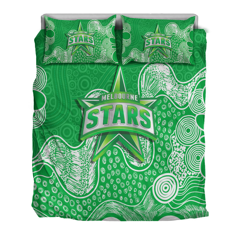 Melbourne Stars Bedding Set - Aboriginal Style Of Dot - - Vibe Hoodie Shop
