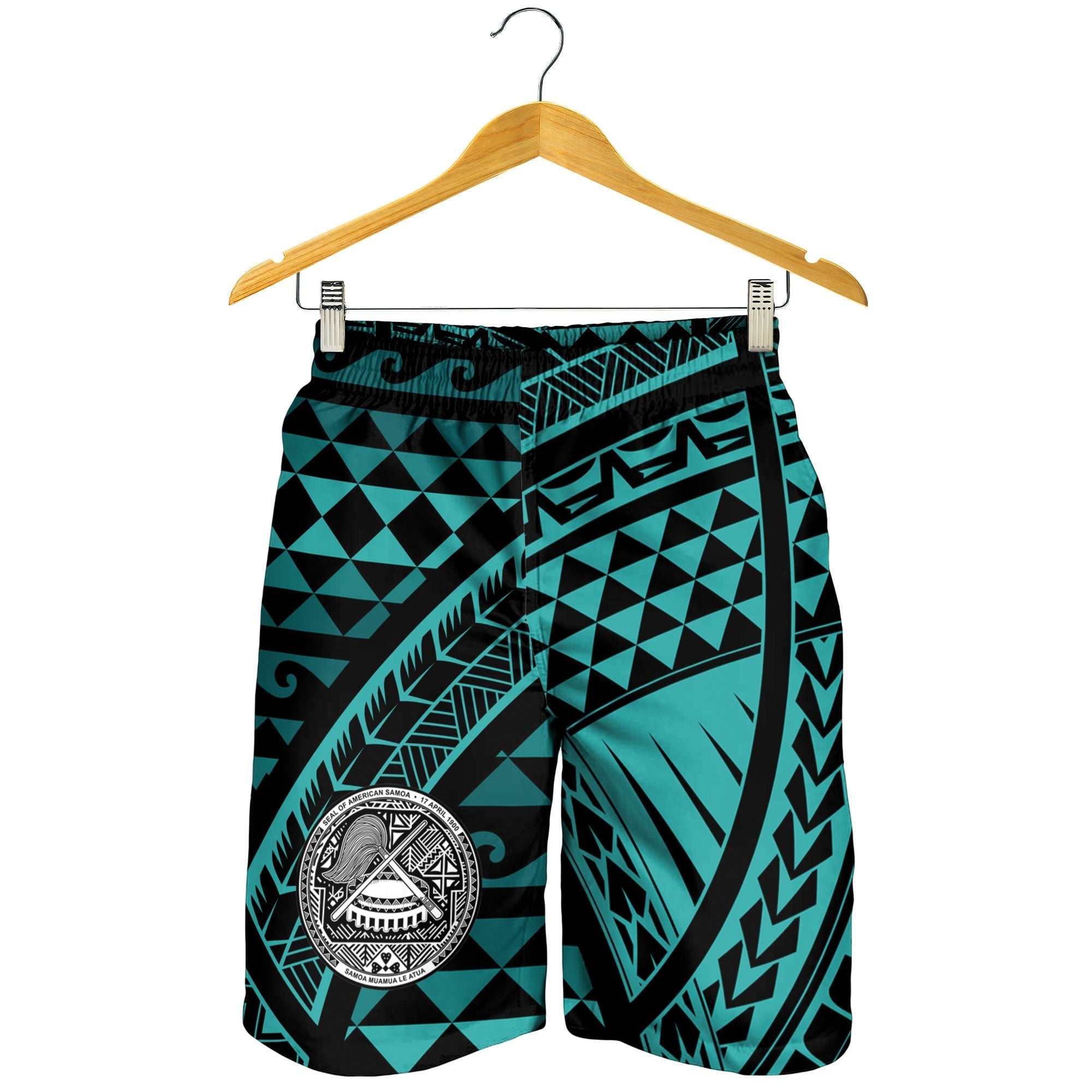 American Samoa Men's Shorts - Tribal Seamless Pattern - Vibe Hoodie Shop