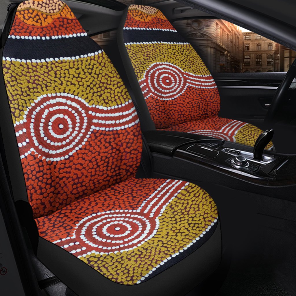 Car Seat Cover - Aboriginal Dot Style - Vibe Hoodie Shop