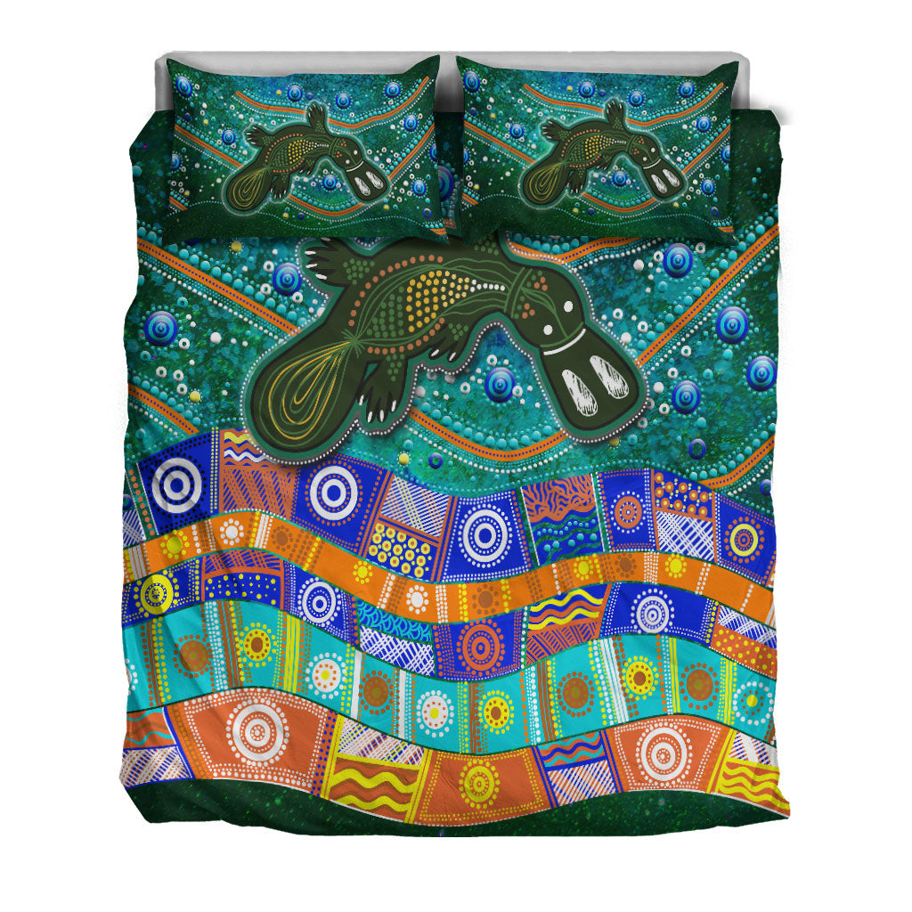 Aboriginal Platypus Painting Bedding Set - - Vibe Hoodie Shop