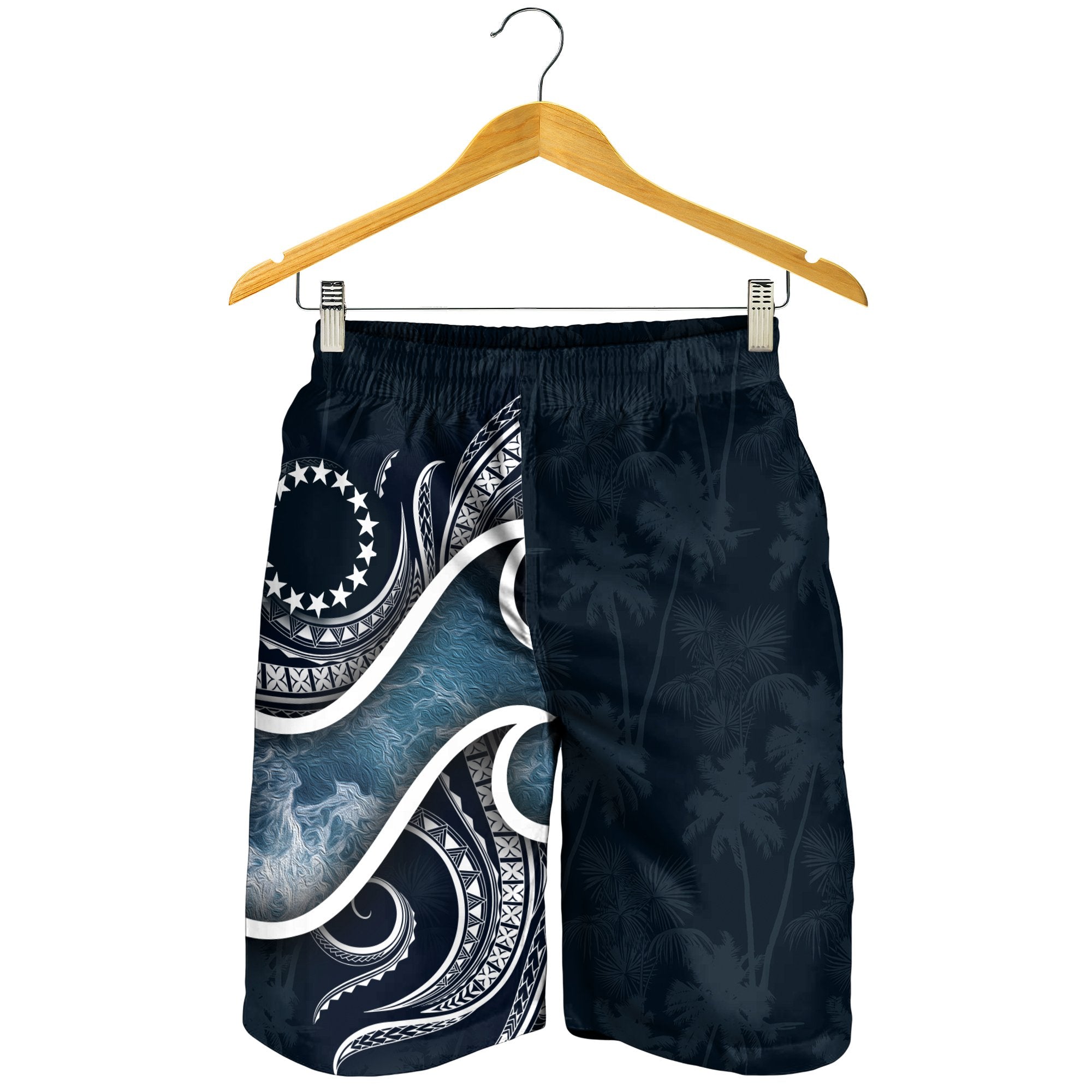 Cook Islands Polynesian Men's Shorts - Ocean Style - Vibe Hoodie Shop