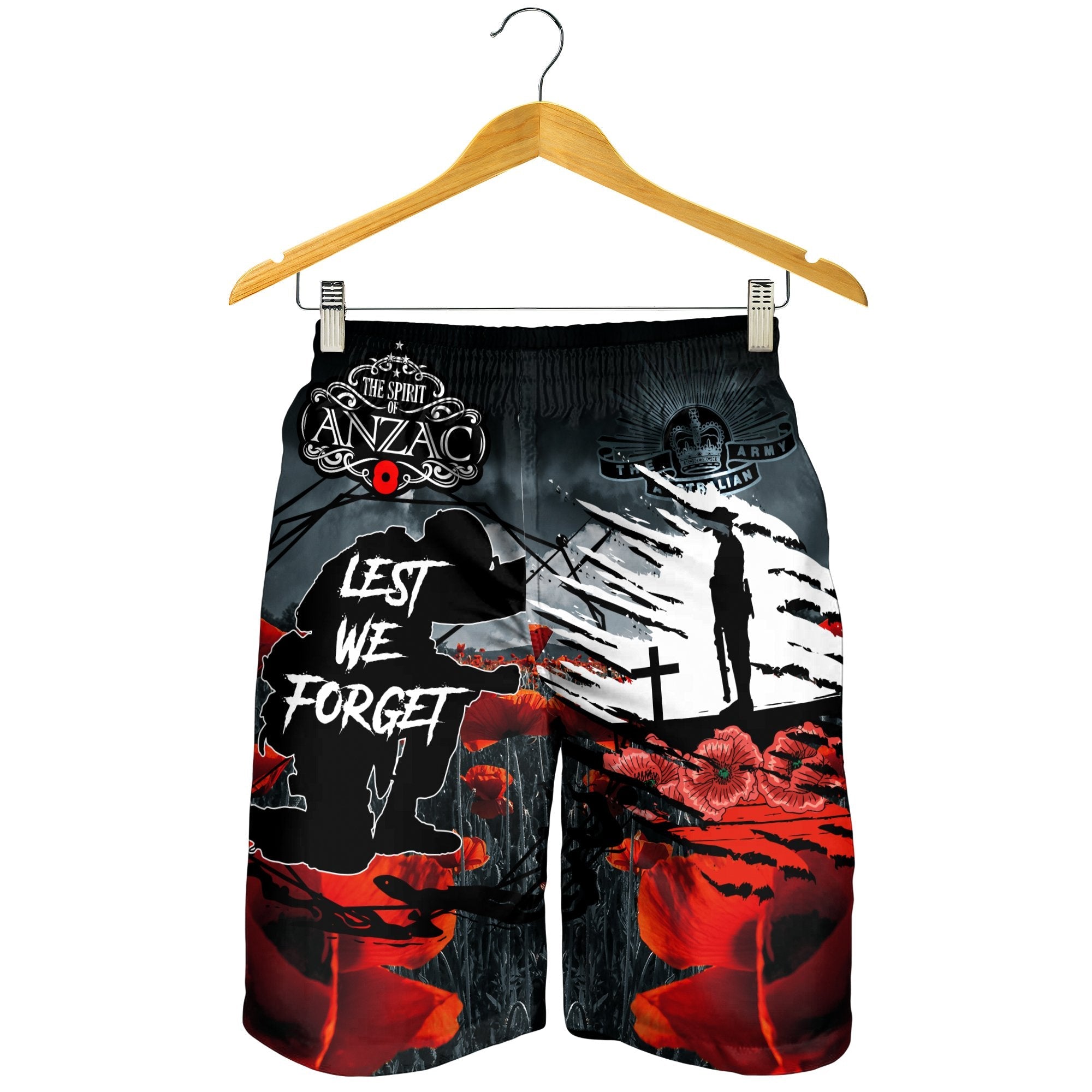 ANZAC Day Men's Shorts - The Spirit of ANZAC - Vibe Hoodie Shop