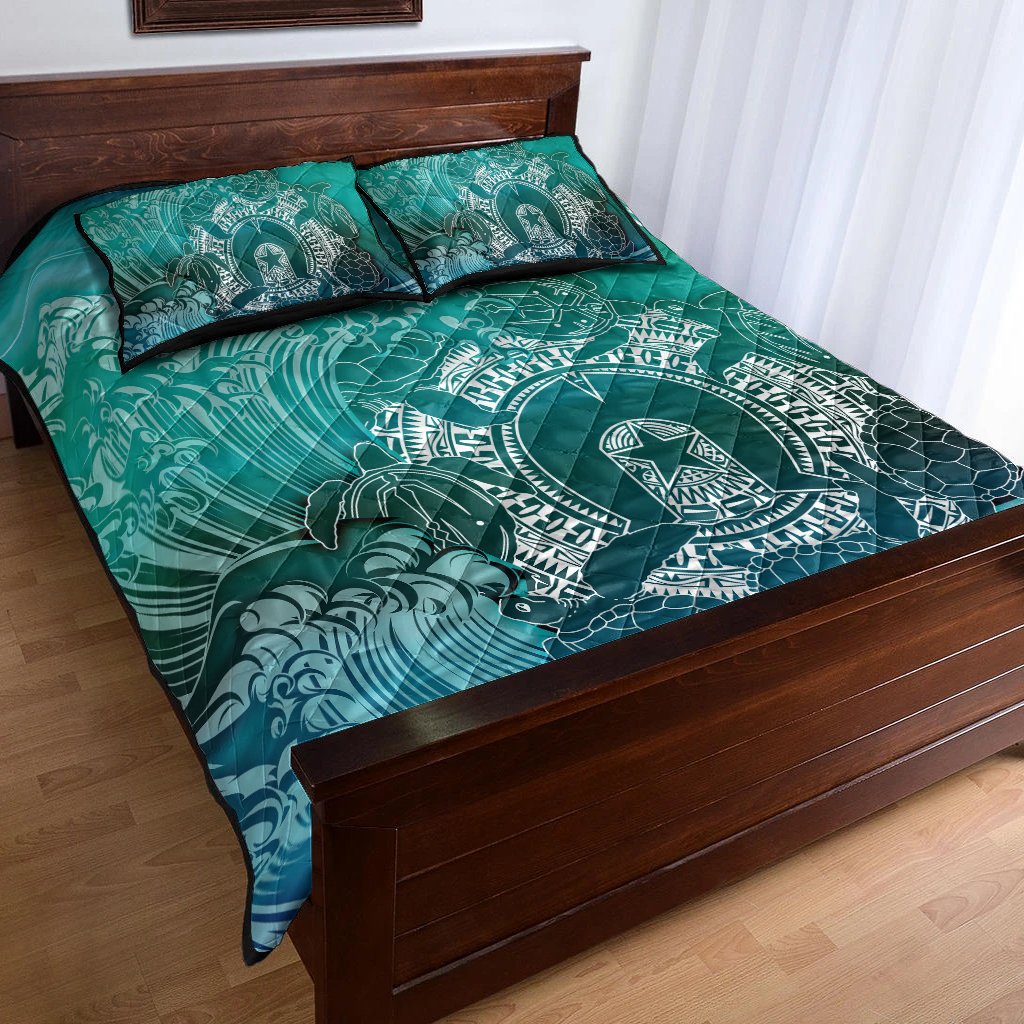 Custom Aboriginal Quilt Bed Set, Torres Strait Islands in Wave - Vibe Hoodie Shop