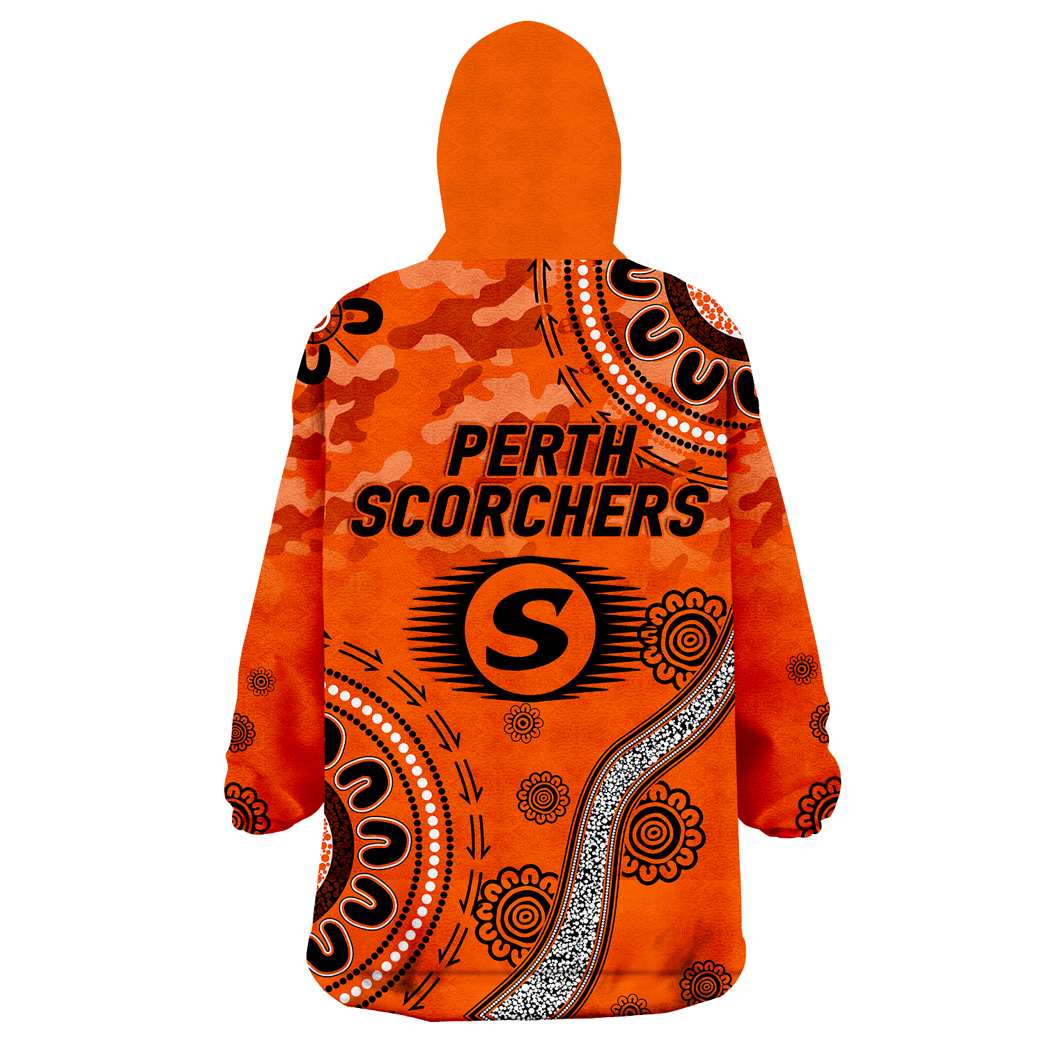 Perth Scorchers ANZAC Day Aboriginal Wearable Blanket Hoodie - - Vibe Hoodie Shop