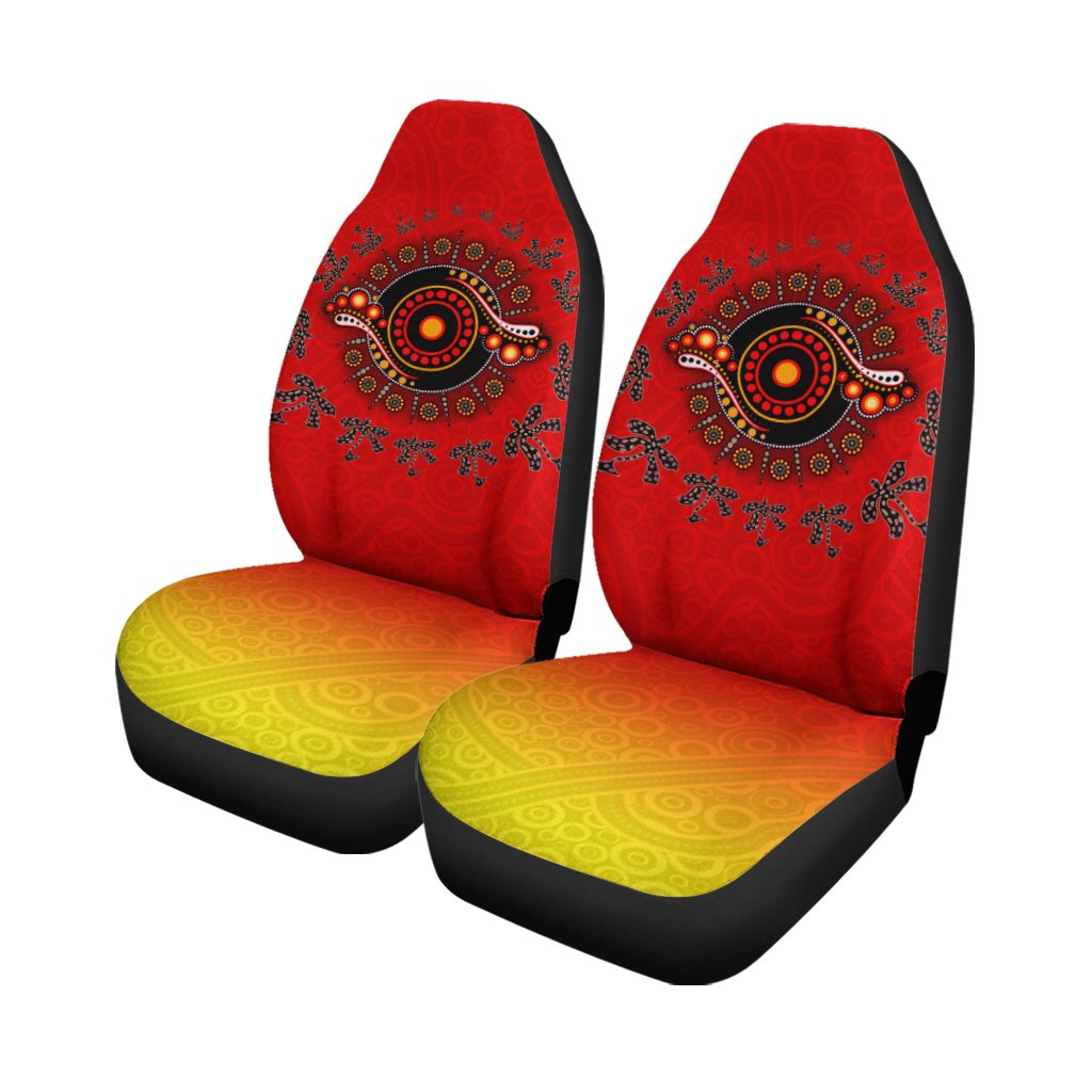 Aboriginal Car Seat Covers - Circle Pattern - Vibe Hoodie Shop