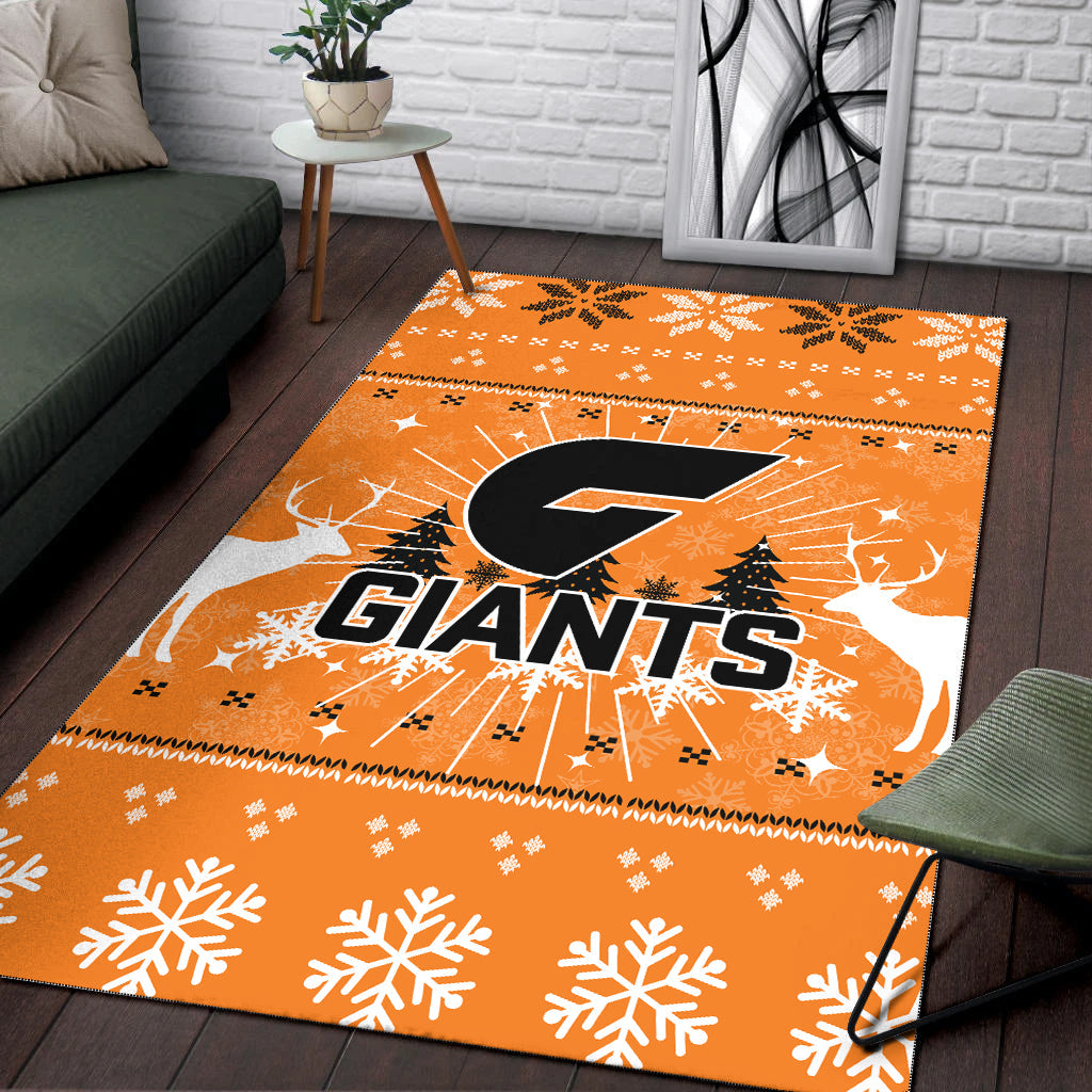 GWS Giants Area Rug - Christmas Ugly Style - - Vibe Hoodie Shop