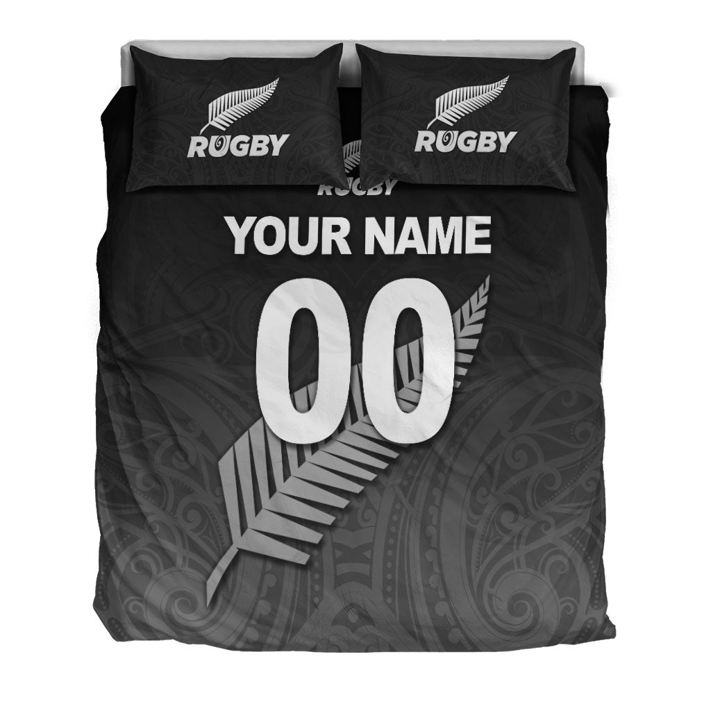 (Custom Personalised) New Zealand Rugby Bedding Set - Maori Tribal - - Vibe Hoodie Shop