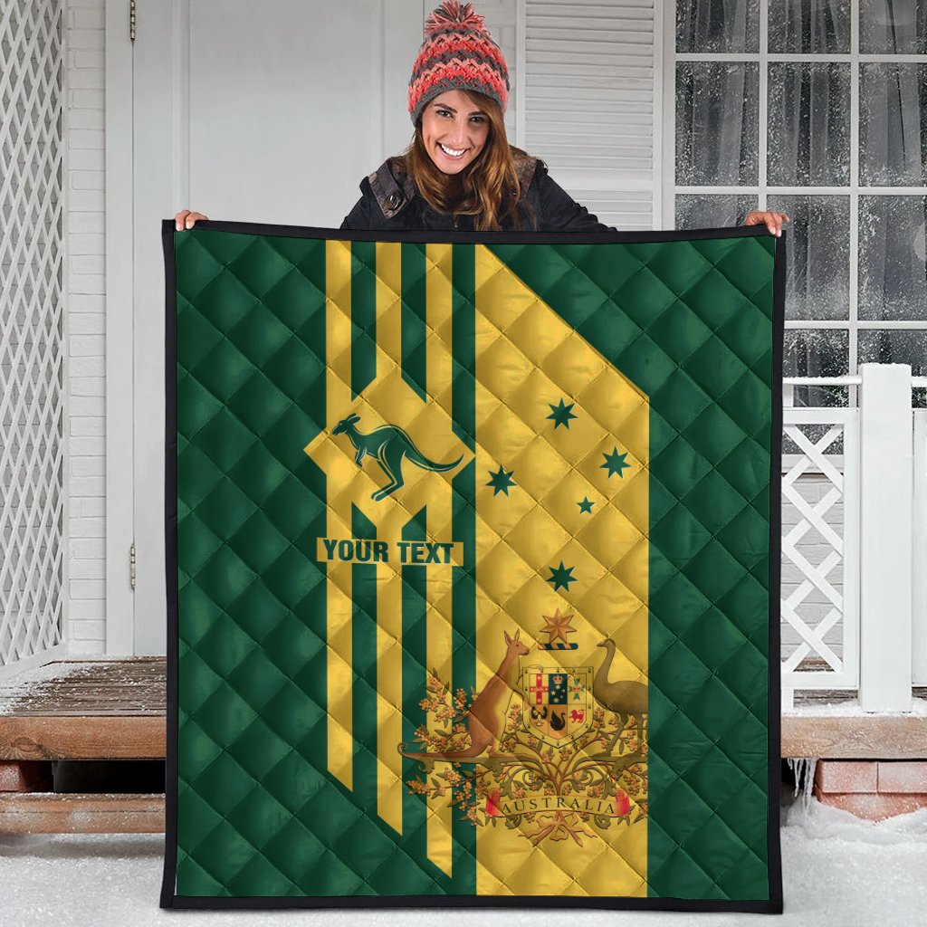 Custom Premium Quilts - Australia Kangaroo Sign National Color - Vibe Hoodie Shop