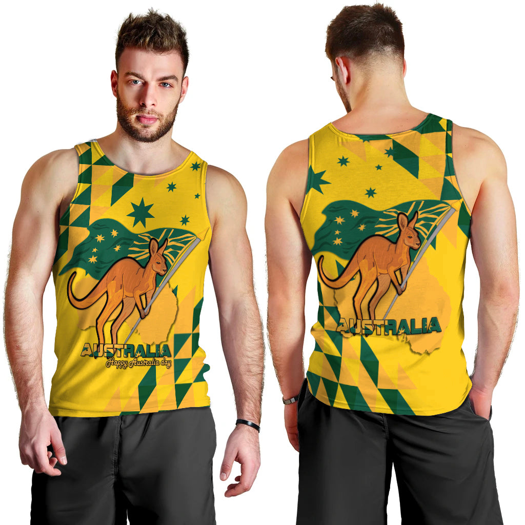 Australia Day Proud To Be Aussie Men Tank Top - - Vibe Hoodie Shop