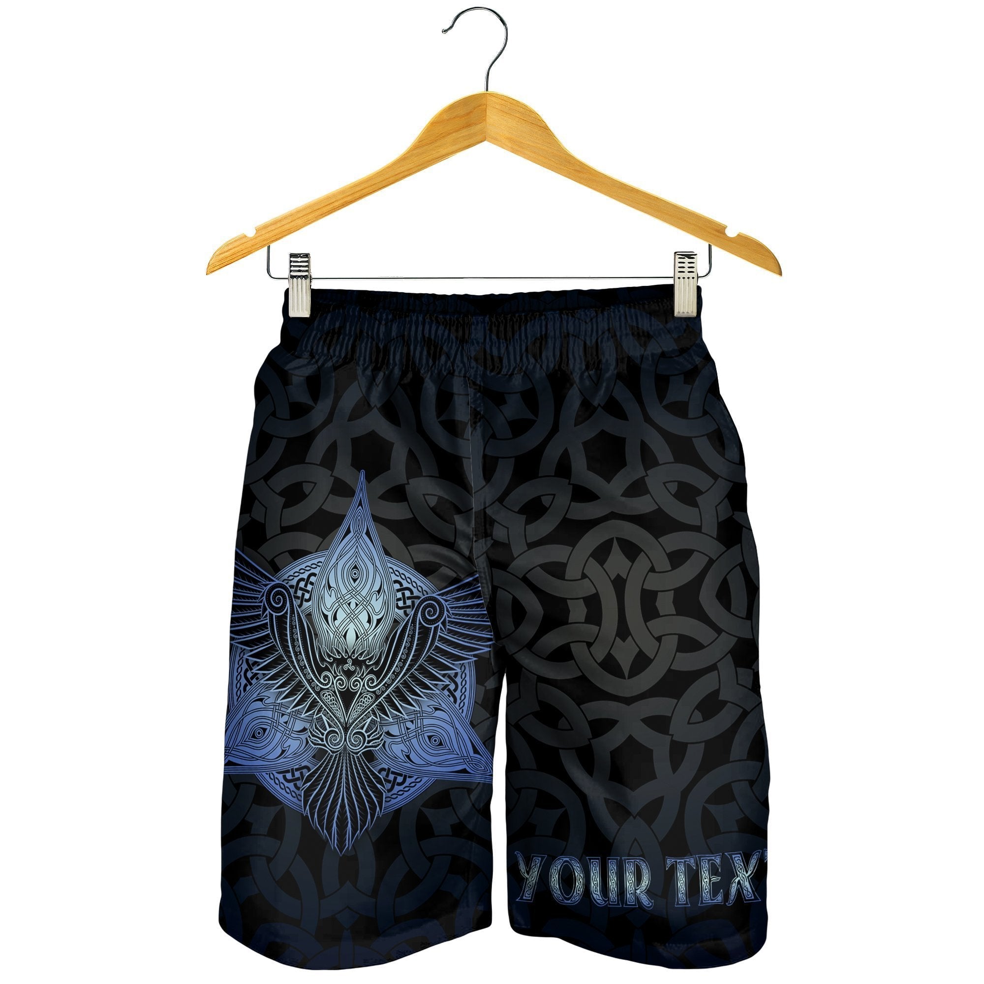 Celtic Personalized Men's Shorts - Celtic Raven - Vibe Hoodie Shop