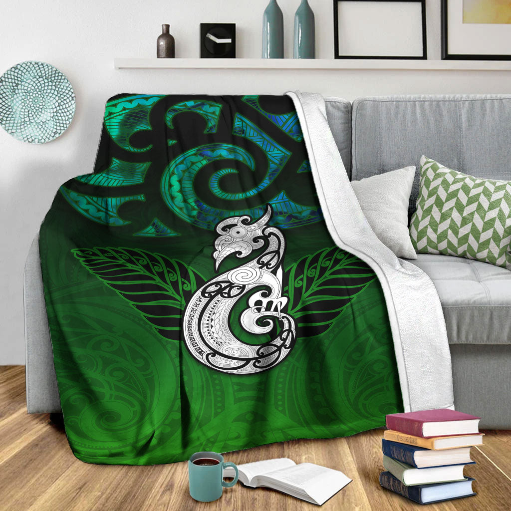 New Zealand Maori Blanket - Paua Shell Green - - Vibe Hoodie Shop