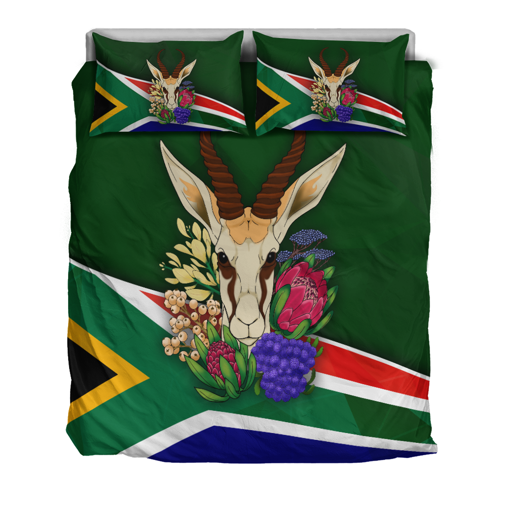 South Africa Springboks Print Bedding Set - - Vibe Hoodie Shop