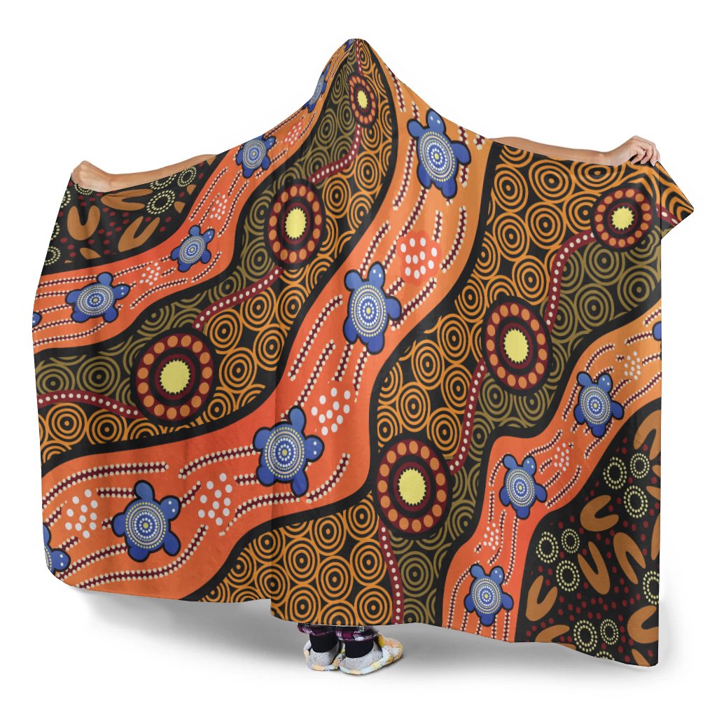 hoodie-blanket-aboriginal-dot-unique-style-turtle