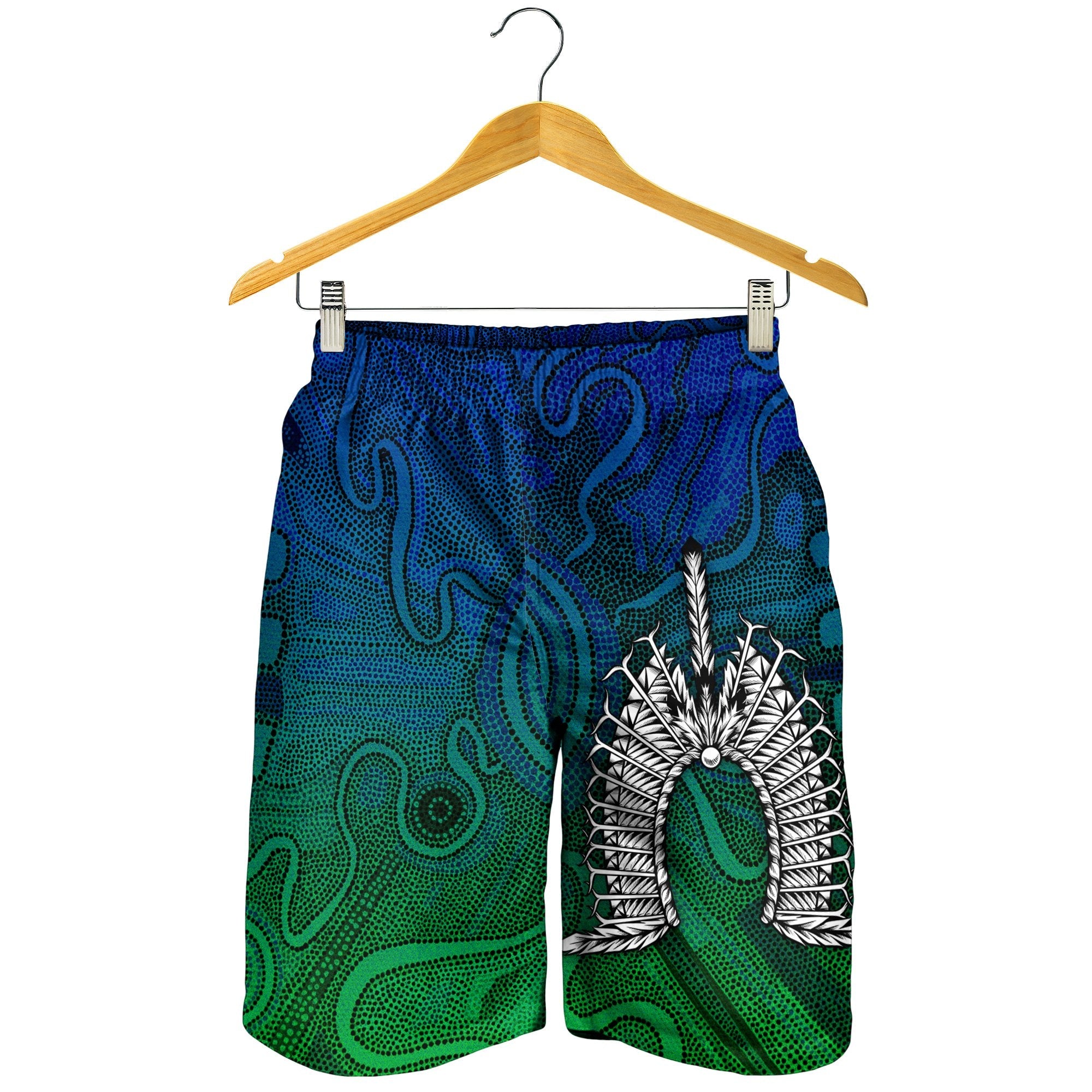 Torres Strait Islanders Men's Shorts - Dhari Mask - Vibe Hoodie Shop